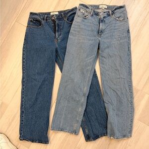 Abercrombie & Fitch 90s Relaxed High Rise Jeans (both pairs)— curve love